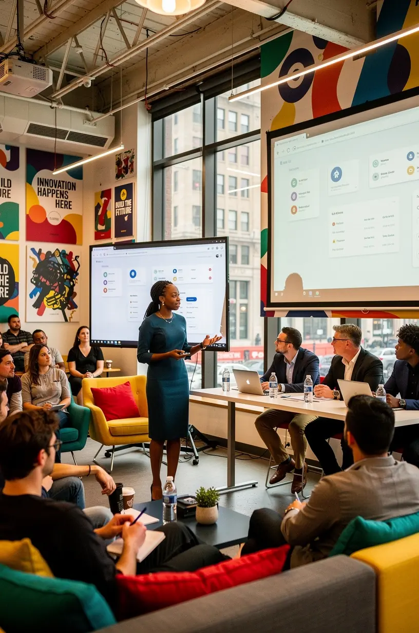 Urban renewable energy solutions implementation illustration.