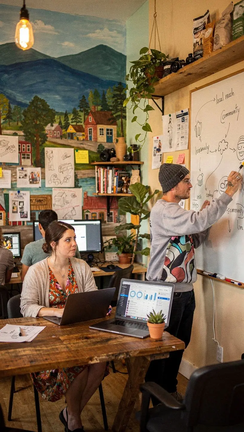 Illustration of smart city technology and infrastructure.